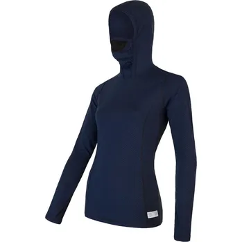 SENSOR MERINO DF dámské triko dl.rukáv s kapucí deep blue L