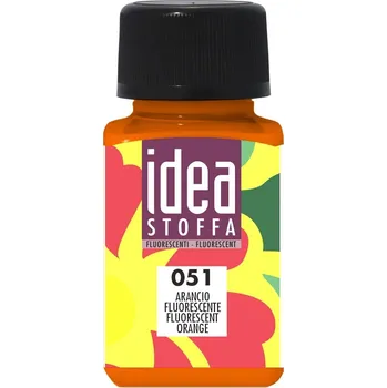 Speciální výtvarná barva Maimeri Idea Stoffa Barva na látky Fluorescent Orange 60 ml 1 ks