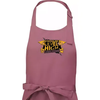 Kuchyňská zástěra Motocross adrenaline level high - Pánská zástěra na vaření - Univerzální velikost ( Starorůžová )