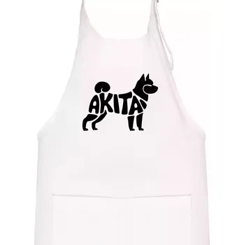 Kuchyňská zástěra Akita Inu - Nápis v těle - Dětská zástěra na vaření - Univerzální velikost ( Bílá )