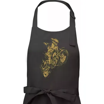 Kuchyňská zástěra Dirt bike vintage - Dámská zástěra na vaření - Univerzální velikost ( Tmavá břidlice (šedá se zeleným nádechem) )