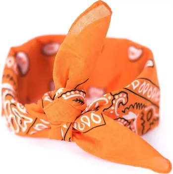 Šátek Bavlněný šátek Bandana 55 cm x 55 cm Mandarinkový