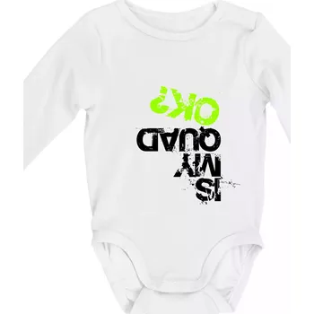 Is my Quad ok - Body kojenecké s dlouhým rukávem - Dlouhý r. do 3 měs ( Bílá )