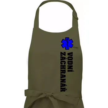 Kuchyňská zástěra Rescue - Vodní záchranář - Dámská zástěra na vaření - Univerzální velikost ( Khaki )