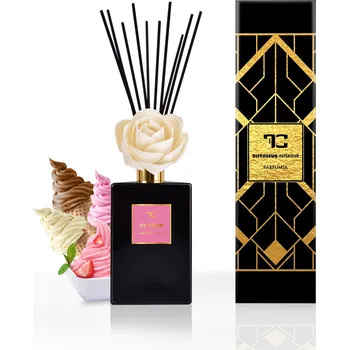 Aroma difuzér ICE CREAM | XL difuzér s FLOW květinou & tyčinkami | PARFUMIA® | 500 ml Dedra