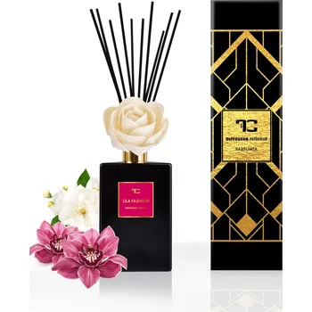 Aroma difuzér LILA FASHION | XL difuzér s FLOW květinou & tyčinkami | PARFUMIA® | 500 ml Dedra