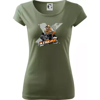 Dámské tričko ATV čtyřkolka Xtreme oranžová - Dámské triko Pure - XL ( Khaki )