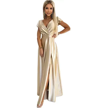 Dámské šaty Dámské šaty 411-7 CRYSTAL - NUMOCO Béžová L