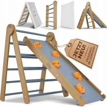 Dětské hřiště FortSCHRITT München Montessori Dřevěný Lezecký Trojúhelník 3v1