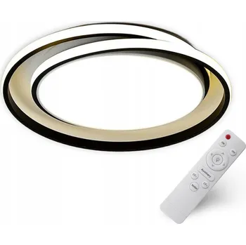 LED LAMPA KULATÁ ČERNÁ STROPNÍ SVÍTIDLO 54CM 3 ÚSPORNÁ KULATÁ