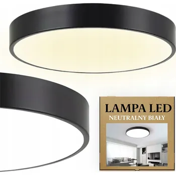 Kulatý Stropní Svítidlo Zolta 50 x 5 cm černá