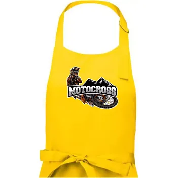 Kuchyňská zástěra Motocross pohoří - Dámská zástěra na vaření - Univerzální velikost ( Žlutá )