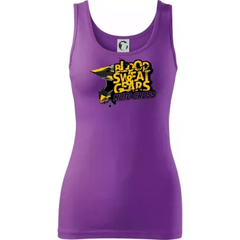 Motocross blood sweat gears - Dámské tílko - L ( Fialová )