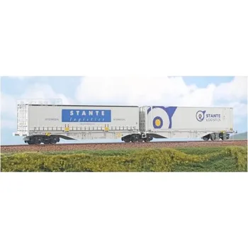 Modelová železnice H0 - kontejnerový vůz Sggmrss ložený dvěma kontejnery 90´ AAE ep.V-VI