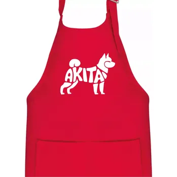 Kuchyňská zástěra Akita Inu - Nápis v těle - Dětská zástěra na vaření - Univerzální velikost ( Červená )