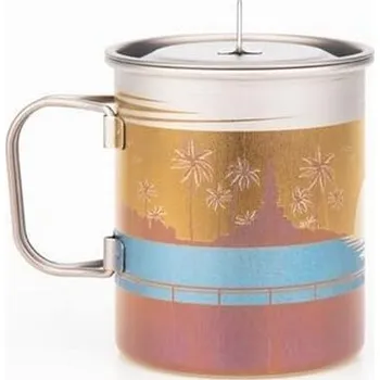 Kempingové nádobí Titanový hrnek s víčkem Keith Mug 450 ml. - SUN