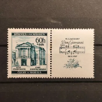 Sběratelství Známka s kupóny Protektorát Č.a M., 60 + 60H, Pof.69*