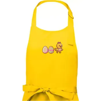 Kuchyňská zástěra Evoluce vajíčka - velikonoce - kuře - Pánská zástěra na vaření - Univerzální velikost ( Žlutá )