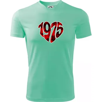 1975 v srdci - Pánské triko Fantasy sportovní (dresovina) - L ( Mátová )