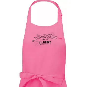 Kuchyňská zástěra Profil Jizerské hory - Pánská zástěra na vaření - Univerzální velikost ( Růžová )