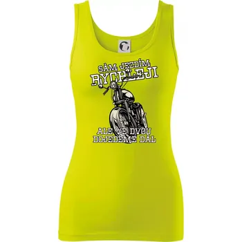 Sám jezdím rychleji, ale ve dvou dojedeme dál - Dámské tílko - XS ( Limetková )