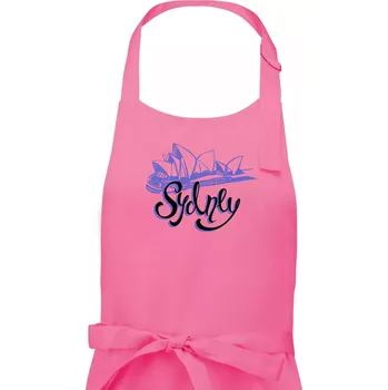 Kuchyňská zástěra Sydney Lettering - Dámská zástěra na vaření - Univerzální velikost ( Růžová )