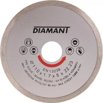 Řezný kotouč Diamant Kotouč diamantový plný 180 x 22,23 x 2 mm