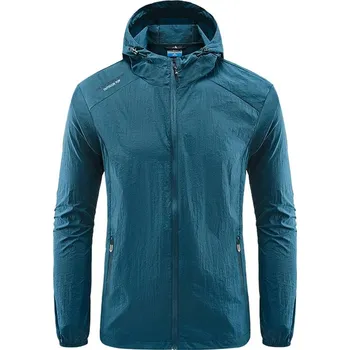 Pánská softshellová bunda Pánská sportovní bunda s kapucí na kolo, rybaření a turistiku Velikost: 4XL, Barva (Varianta): Denim Blue Gong