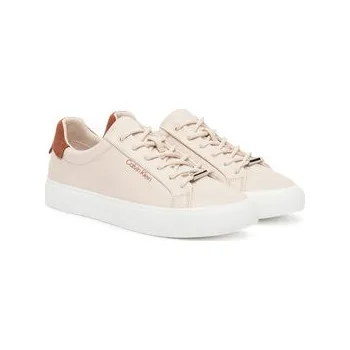 Dámské tenisky Sneakersy Calvin Klein Vulc Lace Up Lth W/Sue Bt HW0HW02571 Béžová 37