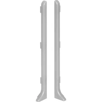 Podlahová lišta Levá koncovka, pravá koncovka Cezar PVC 10x100mm stříbrná 2ks / 1