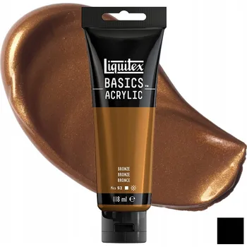 Vodová barva Akrylová Barva Liquitex Basics 118ml 054 Metalická bronzová