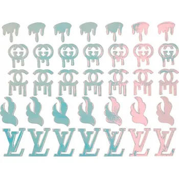 Samolepky na nehty samolepící tenké tvary loga Č. 27