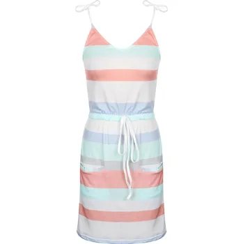 Dámské šaty Letní pruhované šaty s páskem a volným střihem Velikost: M, Barva (Varianta): C