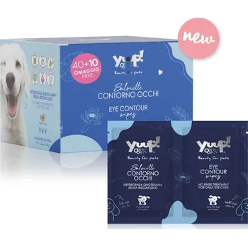 Kosmetika pro psa Yuup! Vlhčený ubrousek na čištění očního okolí Yuup Provedeni: 50 ks