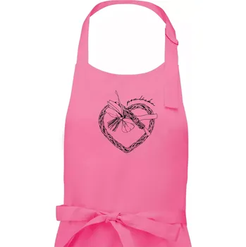 Kuchyňská zástěra Pomlázka - pomláska - Dámská zástěra na vaření - Univerzální velikost ( Růžová )