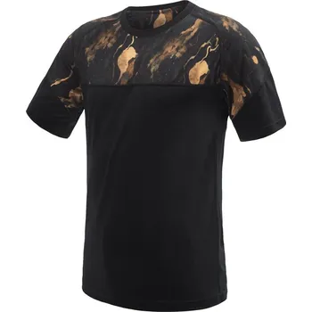 Oblečení a móda SENSOR MERINO IMPRESS pánské triko kr.rukáv černá/cosmos L