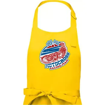Kuchyňská zástěra Motocross racing team - Pánská zástěra na vaření - Univerzální velikost ( Žlutá )