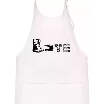 Kuchyňská zástěra Enduro Love - Dětská zástěra na vaření - Univerzální velikost ( Bílá )