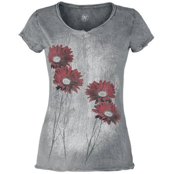 Dámské tričko Tričko z Outer Vision - Gerbera Magic Day - Ženy - šedá