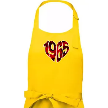 Kuchyňská zástěra 1965 v srdci - Dámská zástěra na vaření - Univerzální velikost ( Žlutá )
