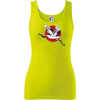 Dámské tričko Japan culture - čáp - Dámské tílko - 2XL ( Limetková )