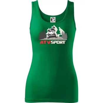 Dámské tričko ATV čtyřkolka sport - Dámské tílko - M ( Středně zelená )