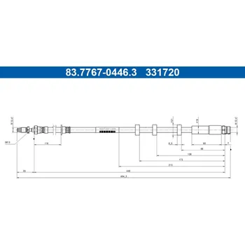 Brzdová hadice Brzdová hadice ATE 83.7767-0446.3