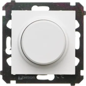 vypínač Stmívač tlačítkově-otočný Simon 55 pro LED bílá matná