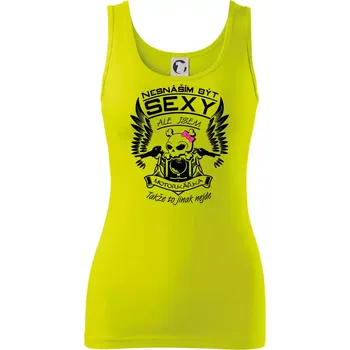 Nesnáším být sexy - motorkářka - Dámské tílko - M ( Limetková )
