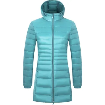 Pánský zimní kabát unisex zimní péřová bunda s kapucí a výplní plus size Barva: Modrá, Velikost: 3XL