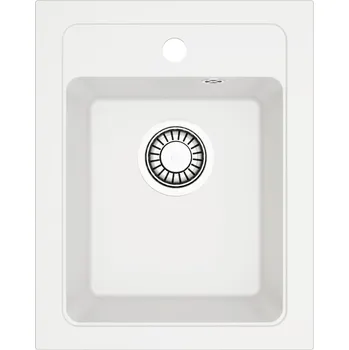 Granitový dřez Jednokomorový dřez DARFOR granitový bílý