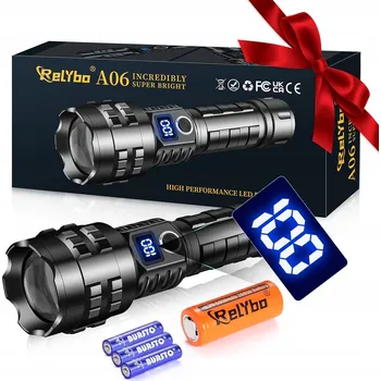 Svítilna LED SVÍTILNA 20000 LUMENŮ výkonná TAKTICKÁ VOJENSKÁ POLICEJNÍ NABÍJECÍ