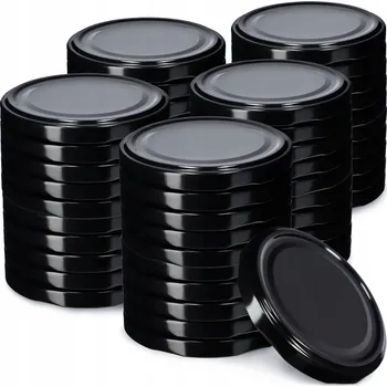 Obraz Kovová víčka Kadax K4713 černá 66 mm, 50 ks