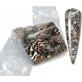 Fólie na nehty Transferová 10cm x 4cm - Tygr